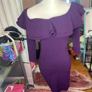 Off the shoulder long sleeve dress